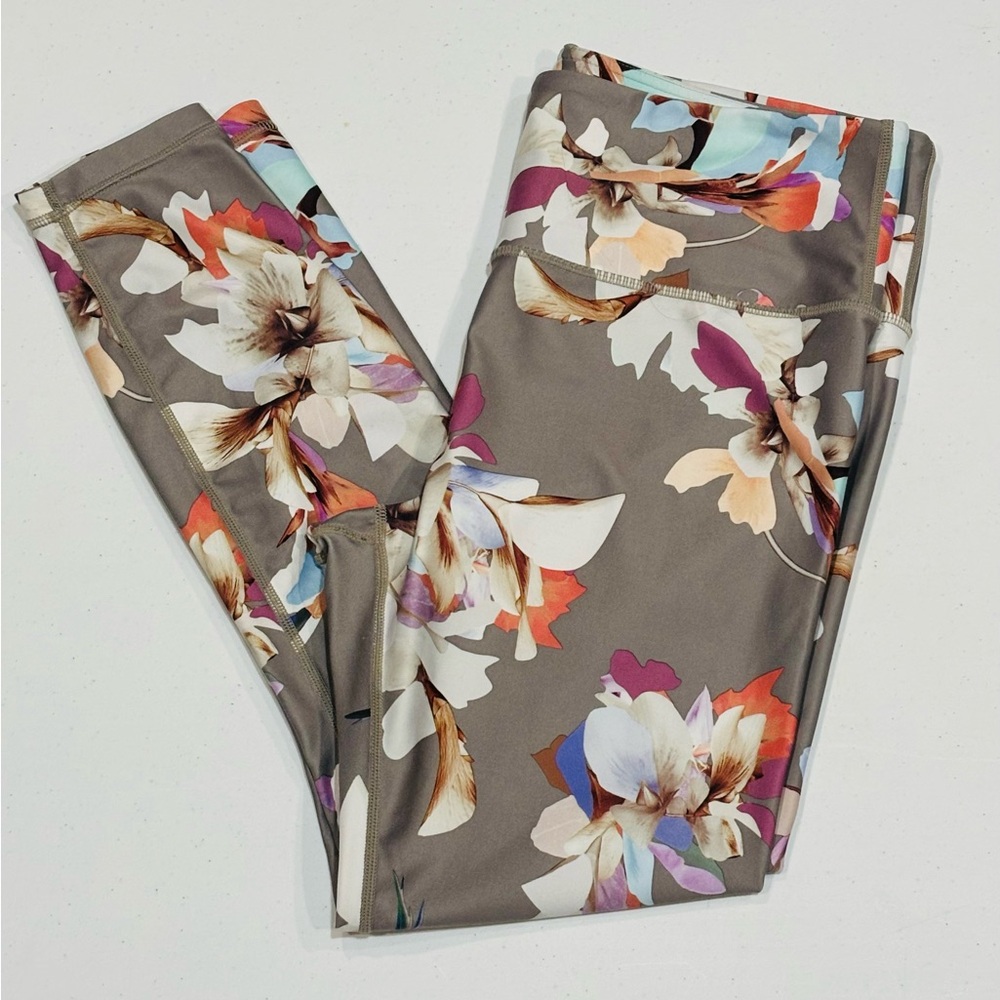 Athleta Floral Elation Paradise Powervita High Rise Leggings, Woman’s Large
